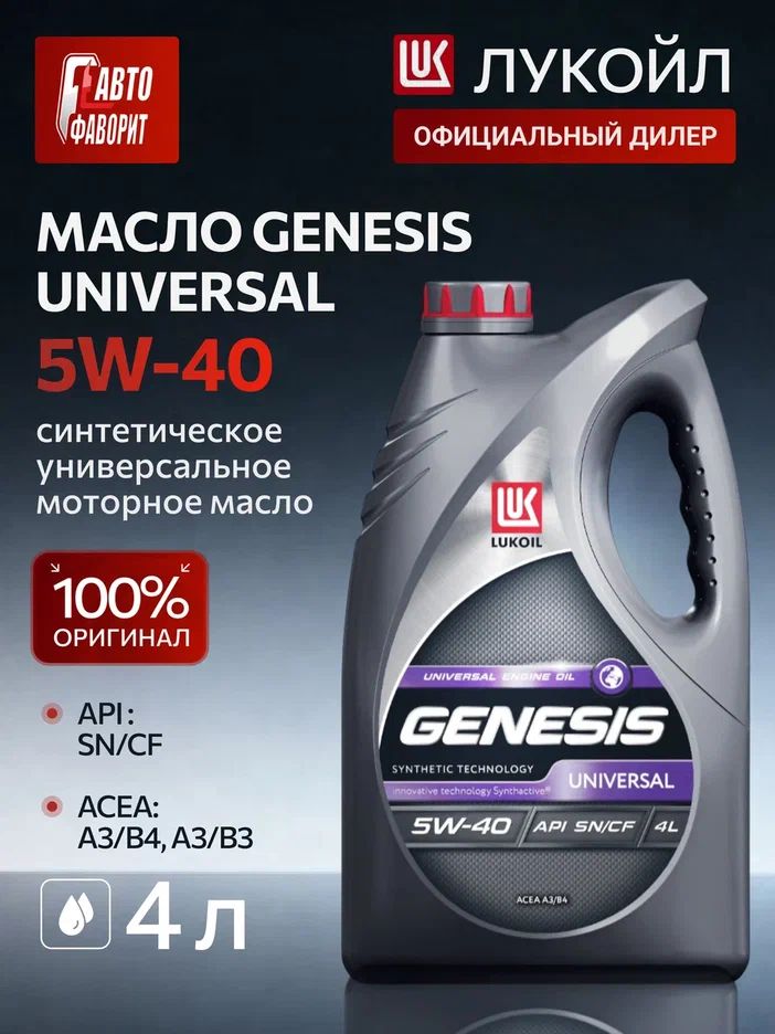 ЛУКОЙЛ(LUKOIL)UNIVERSAL5W-40Масломоторное,Синтетическое,4.0000000000л
